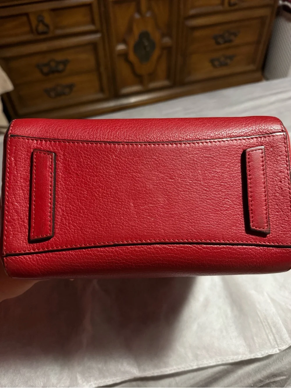 Givenchy Red Leather Antigona-Style Mini Satchel - Picture 3 of 13